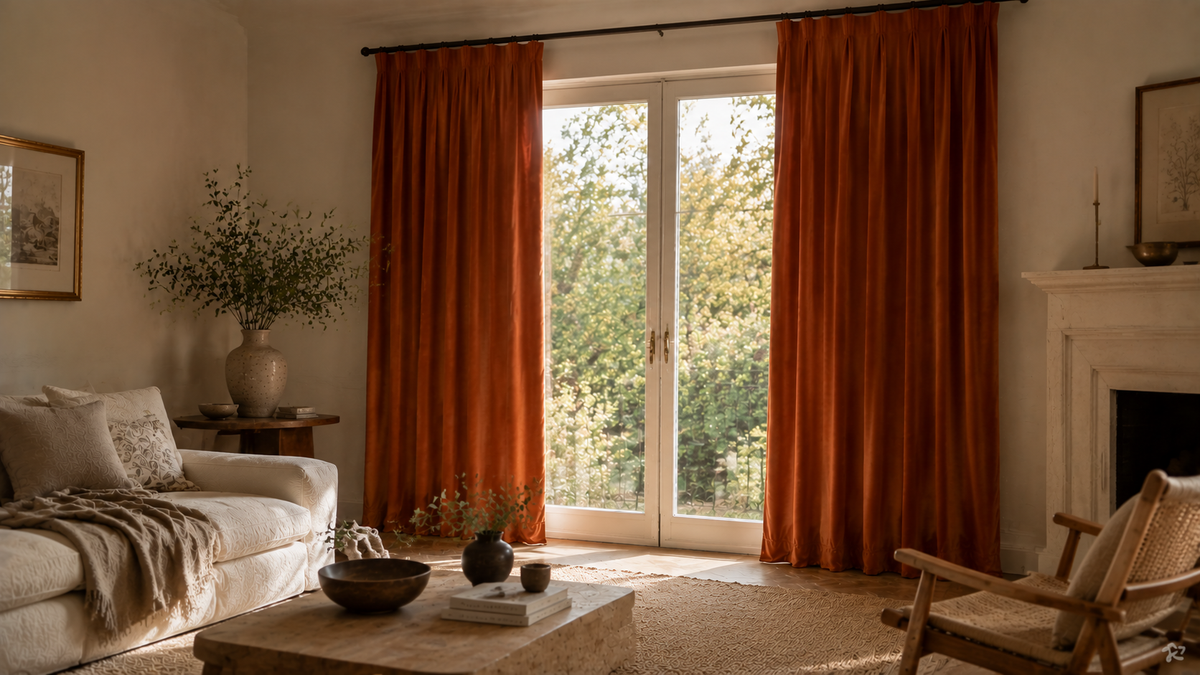 Orange Curtains