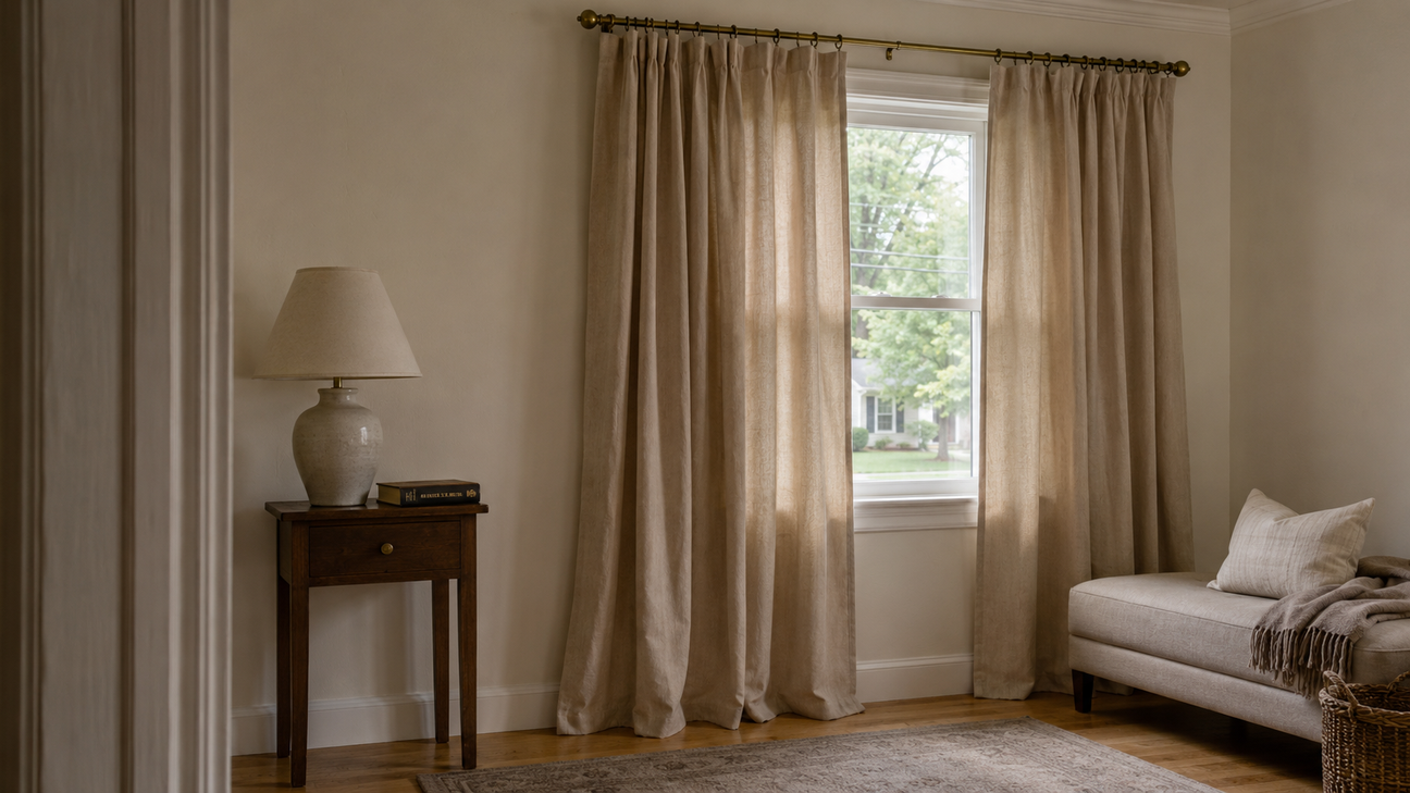 Beige Curtains