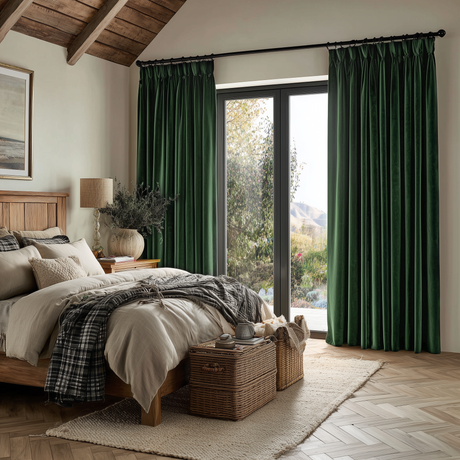 Emerald Green Velvet Curtains