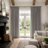 120 Inch Long Mint Gray Linen Curtains