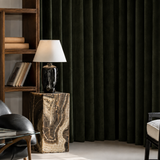 Vintage Green Double-Sided Cotton Blend Blackout Pinch Pleat Curtains