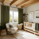 Olive Green Velvet Curtains