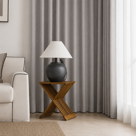 108 Inch Long Mint Gray Linen Curtains