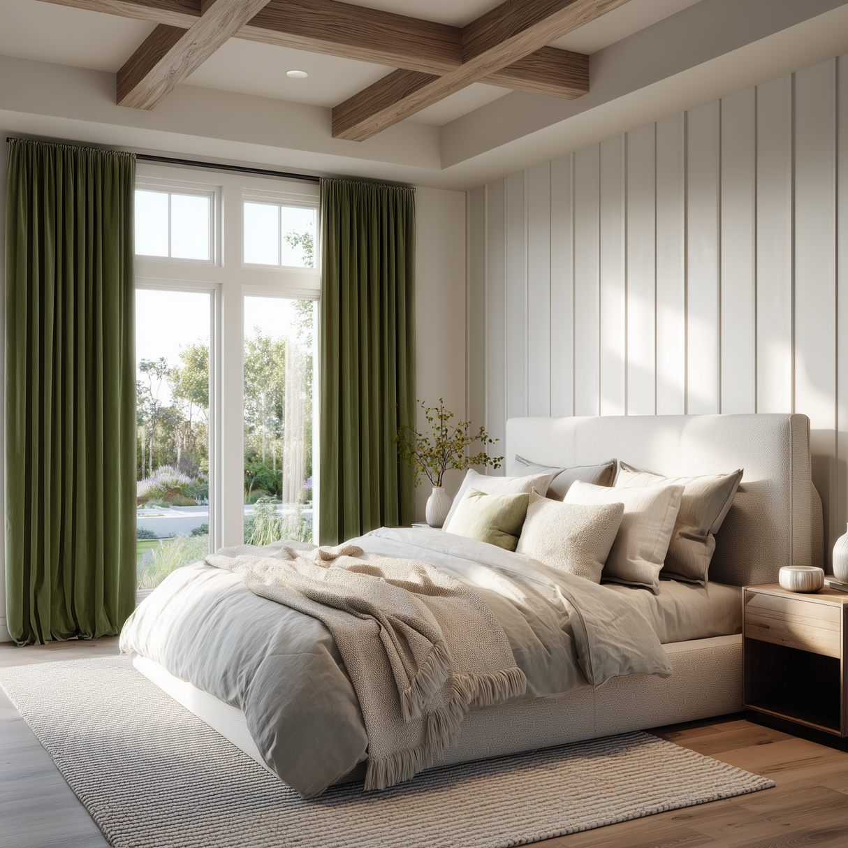 Olive Green Velvet Curtains