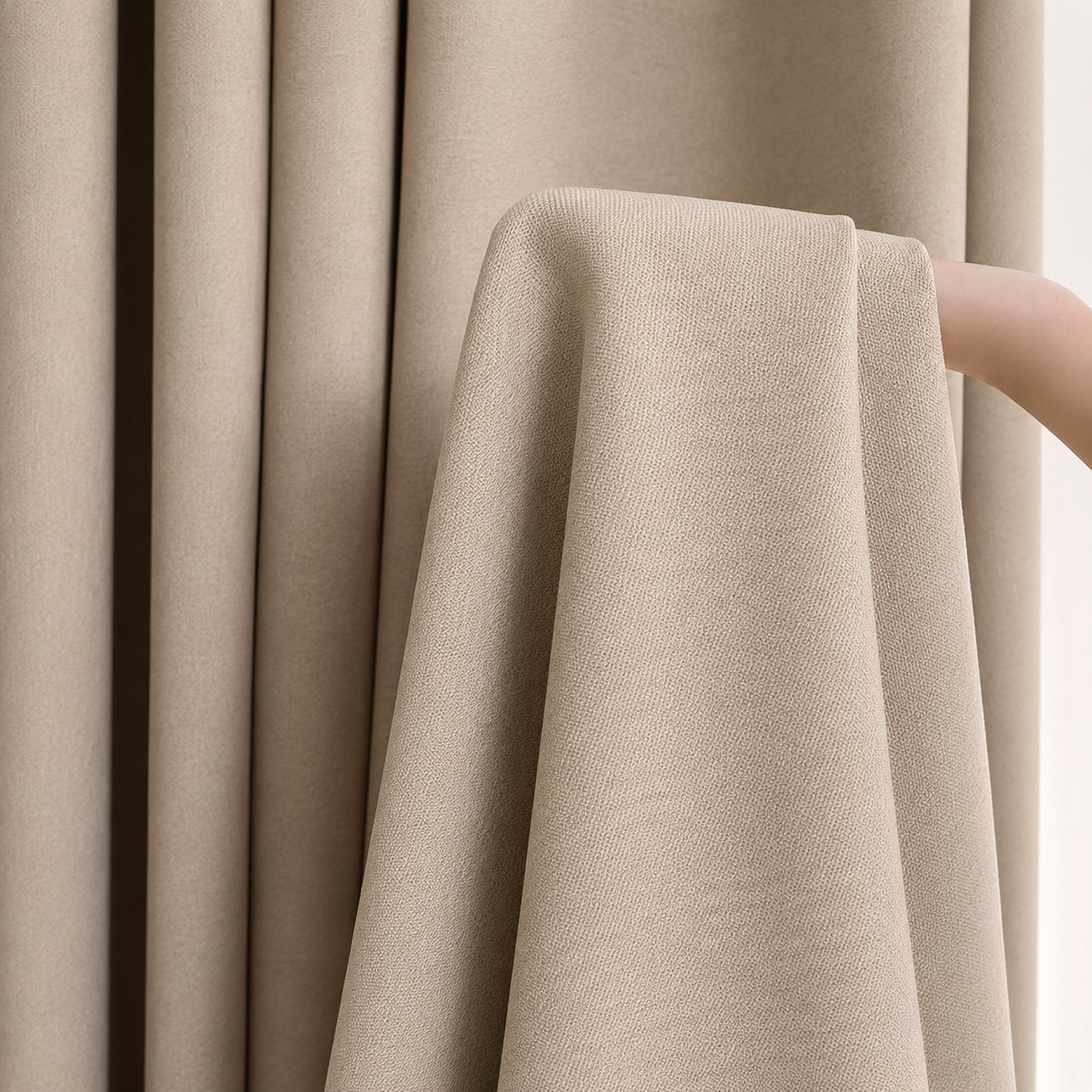 Warm Greige Linen Pinch Pleat Curtains