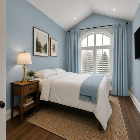 108 Inch Long Aqua Blue Linen Curtains