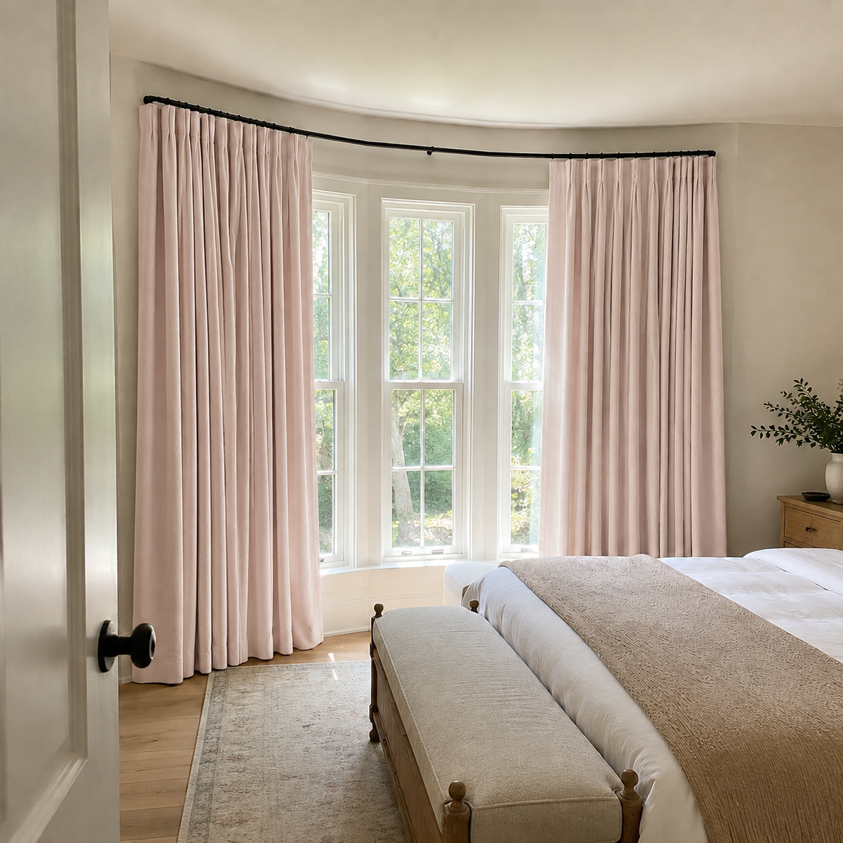 Dusty Rose Linen Curtains