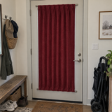 Bordeaux Red Velvet Door Curtain