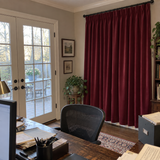 96 Inch Long Bordeaux Red Velvet Curtains