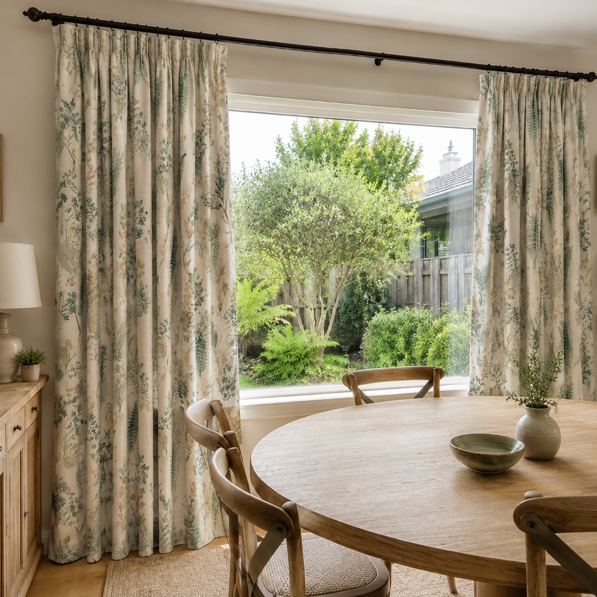 Botanical Herb Garden Rod Pocket Curtains