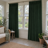 84 Inch Long Gemstone Green Velvet Curtains