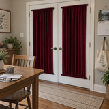 Burgundy Red Velvet Door Curtain