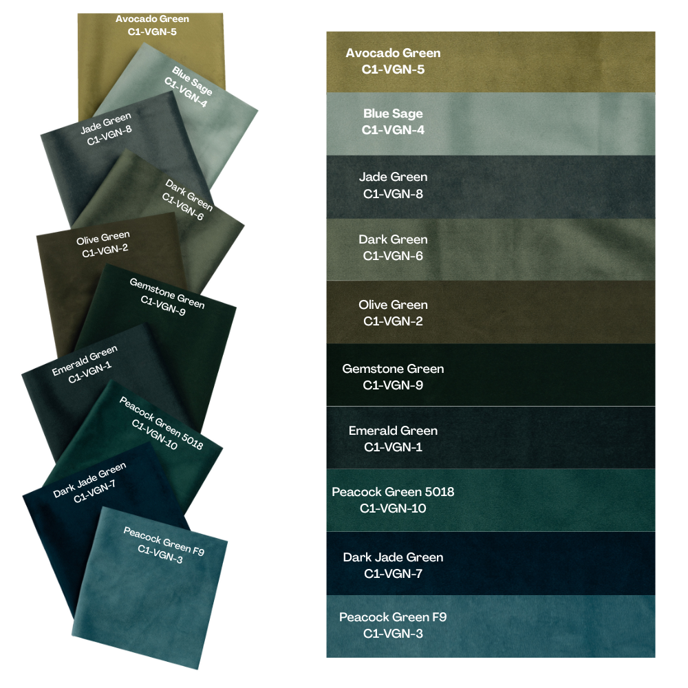 Jade Green Velvet Curtains