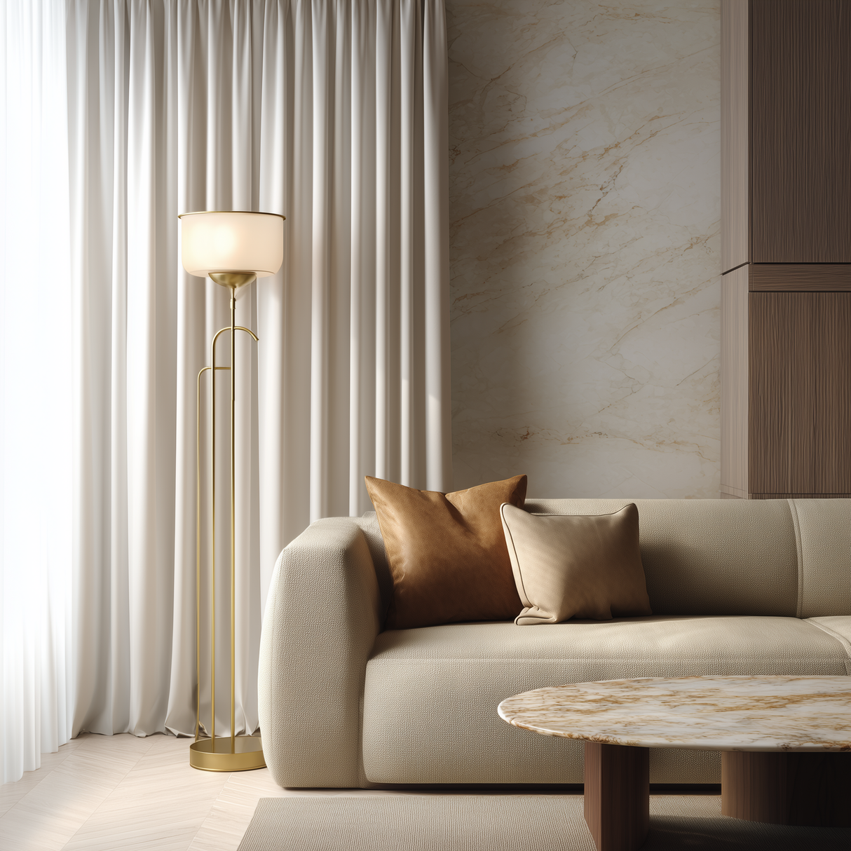Coconut White Velvet Curtains