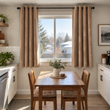 63 Inch Long French Beige Velvet Curtains