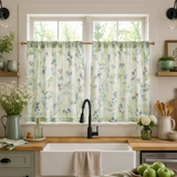 Warm Vanilla Botanical Light Filtering Curtains