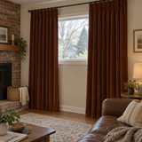 Chestnut Brown Flame Retardant Velvet Curtains