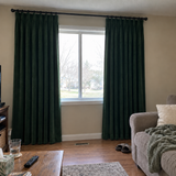 84 Inch Long Emerald Green Velvet Curtains