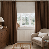 Mocha Brown Double-Sided Cotton Blend Blackout Curtains