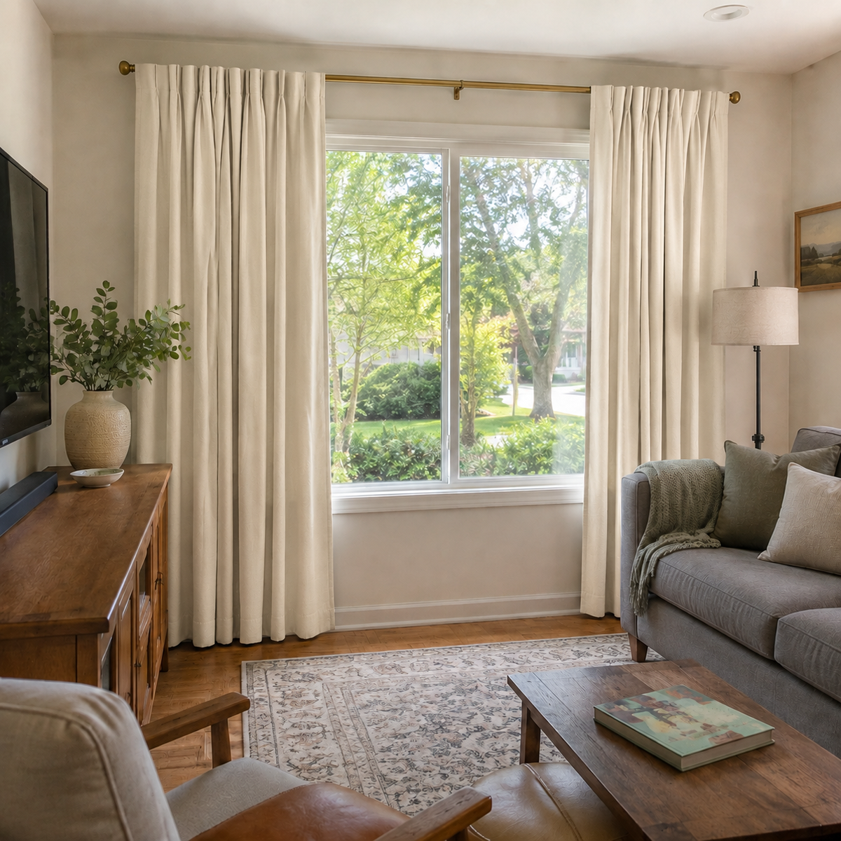 Cream Linen Curtains