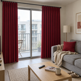 Crimson Red Flame Retardant Velvet Curtains