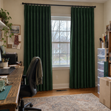 120 Inch Long Dark Green Velvet Curtains