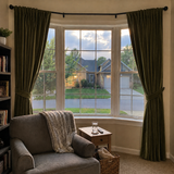 Avocado Green Velvet Curtains