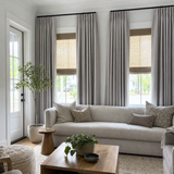 90 Inch Long Mint Gray Linen Curtains