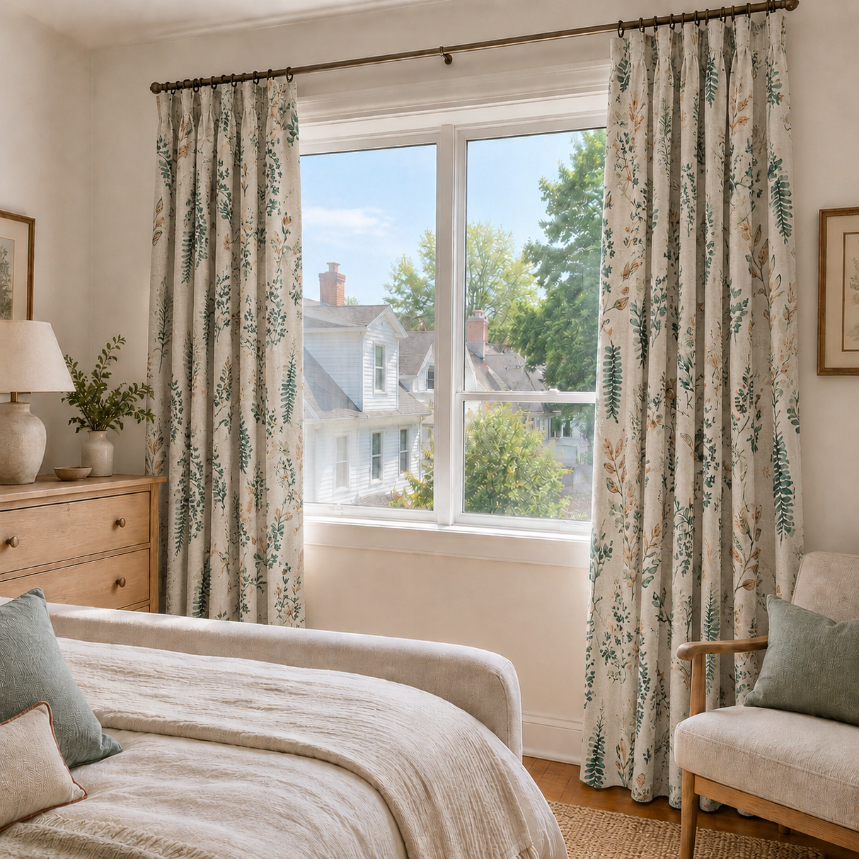 Botanical Herb Garden Grommet Top Curtains