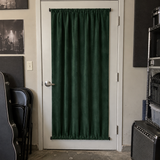 Dark Green Velvet Door Curtain