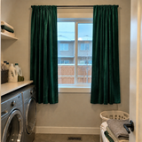 63 Inch Long Peacock Green 5018 Velvet Curtains