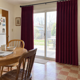 Dark Garnet Red Velvet Curtains