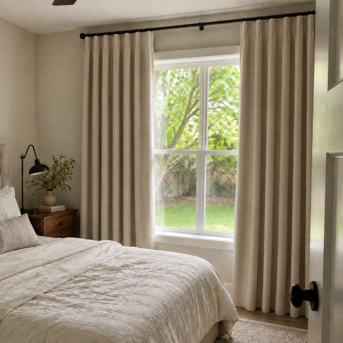Natural Linen Blackout Curtains