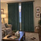 90 Inch Long Jade Green Velvet Curtains