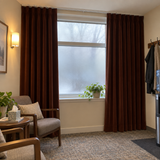 84 Inch Long Dark Mahogany Velvet Curtains