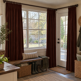 Dark Mahogany Flame Retardant Velvet Curtains