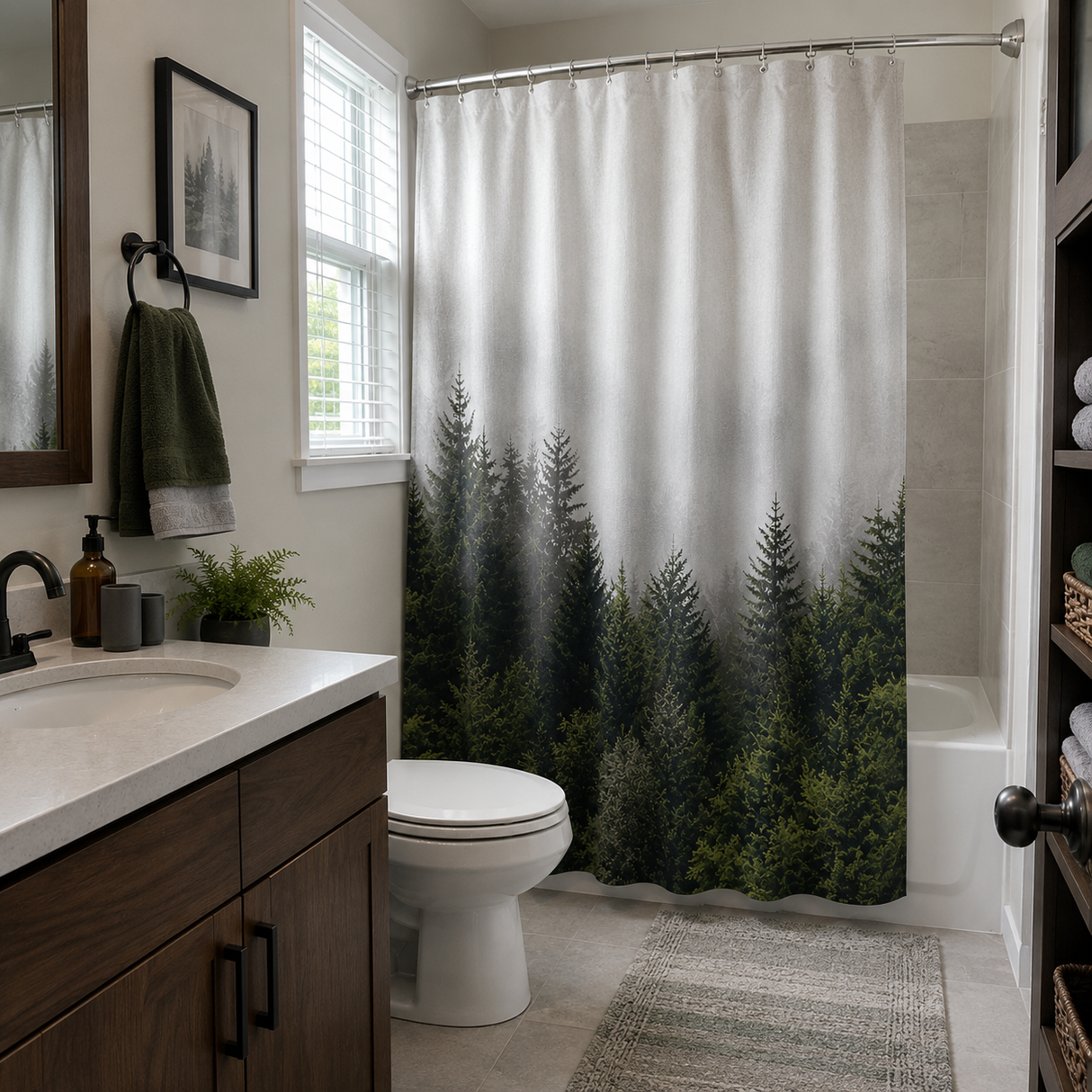 Misty Forest Shower Curtain