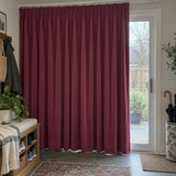 63 Inch Long Mulberry Red Velvet Curtains