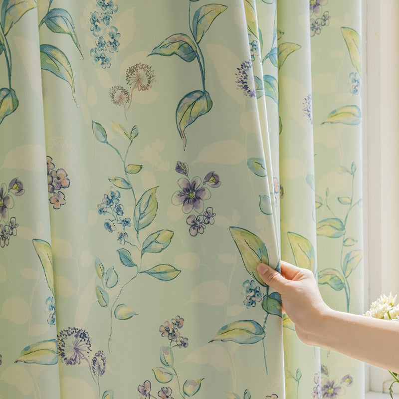Warm Vanilla Botanical Light Filtering Curtains