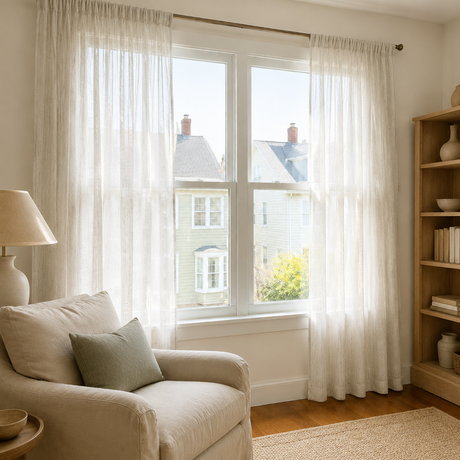 Wabi-Sabi Textured Sheer Curtain