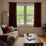 63 Inch Long Rose Red Velvet Curtains