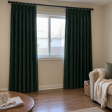 96 Inch Long Peacock Green 5018 Velvet Curtains