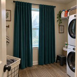 108 Inch Long Teal Velvet Curtains