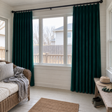 96 Inch Long Peacock Green 5018 Velvet Curtains
