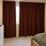 Dark Mahogany Flame Retardant Velvet Curtains