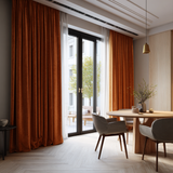 Deep Scarlet Flame Retardant Velvet Curtains