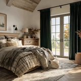 Jade Green Velvet Curtains