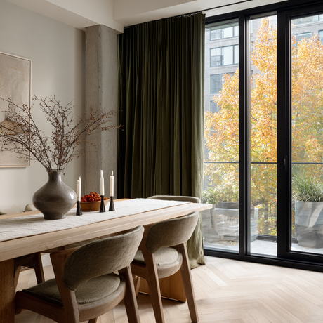 108 Inch Long Olive Green Velvet Curtains