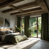 Olive Green Velvet Curtains