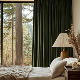 Olive Green Velvet Curtains